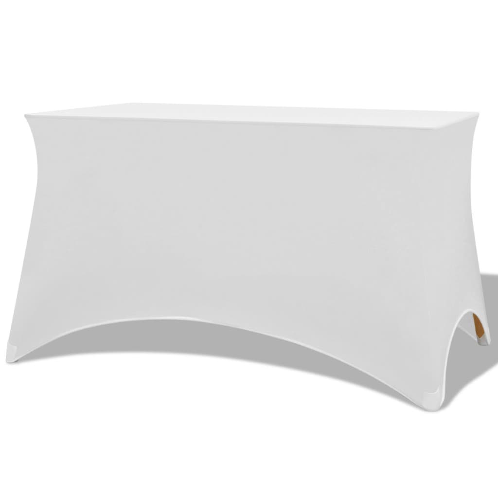 Tafelhoes stretch wit 183x76x74 cm 2 st is nu te koop bij PeponiXL, paradijselijk wonen!