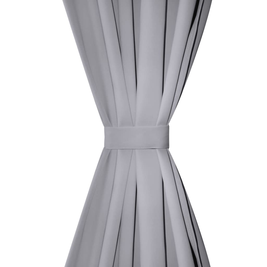 Gordijn met metalen ringen verduisterend 270x245 grijs is nu te koop bij PeponiXL, paradijselijk wonen!