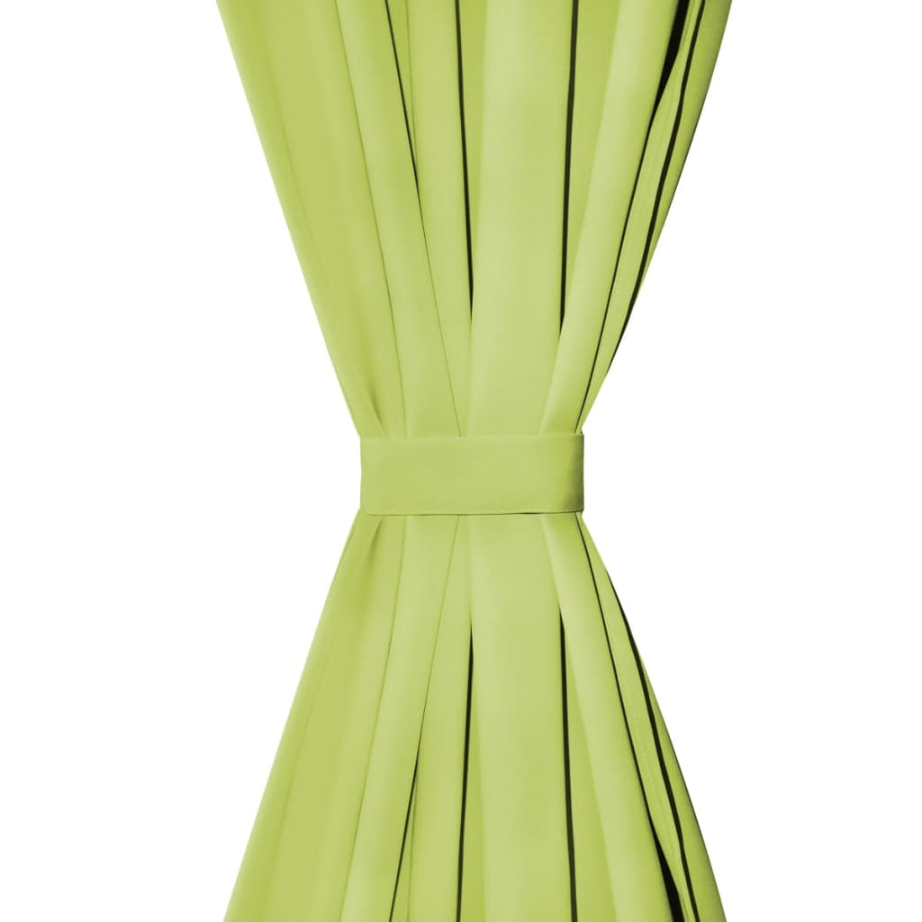 Micro-satijnen gordijnen met lussen 140x245 cm groen 2 st is nu te koop bij PeponiXL, paradijselijk wonen!