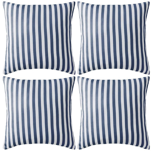 Buitenkussens 45x45 cm gestreept marineblauw 4 st is nu te koop bij PeponiXL, paradijselijk wonen!