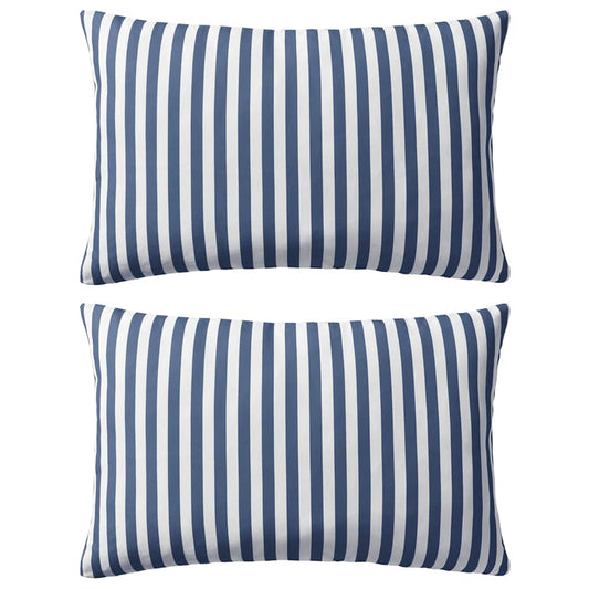 Buitenkussens 60x40 cm gestreept marineblauw 2 st is nu te koop bij PeponiXL, paradijselijk wonen!