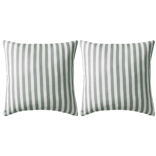 Buitenkussens 45x45 cm gestreept grijs 2 st is nu te koop bij PeponiXL, paradijselijk wonen!