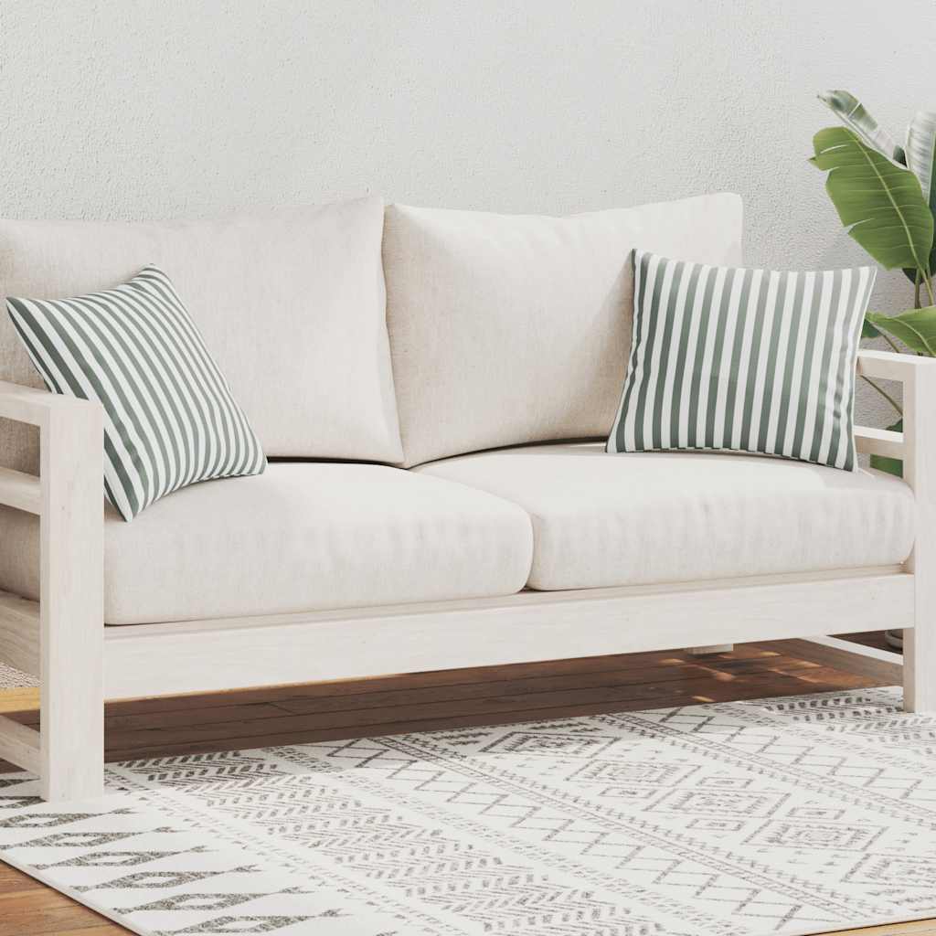 Buitenkussens 45x45 cm gestreept grijs 2 st is nu te koop bij PeponiXL, paradijselijk wonen!