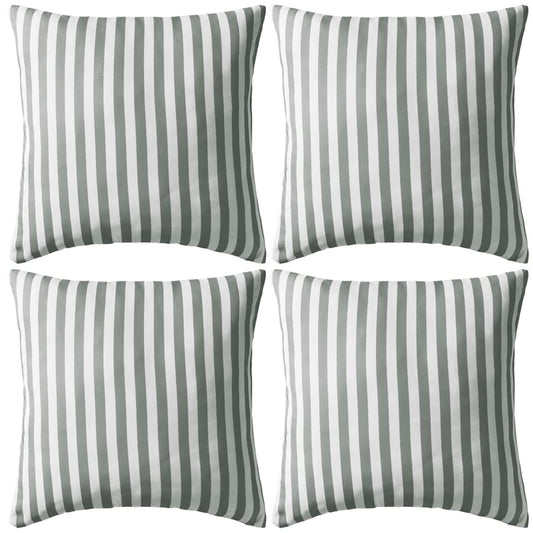 Buitenkussens 45x45 cm gestreept grijs 4 st is nu te koop bij PeponiXL, paradijselijk wonen!