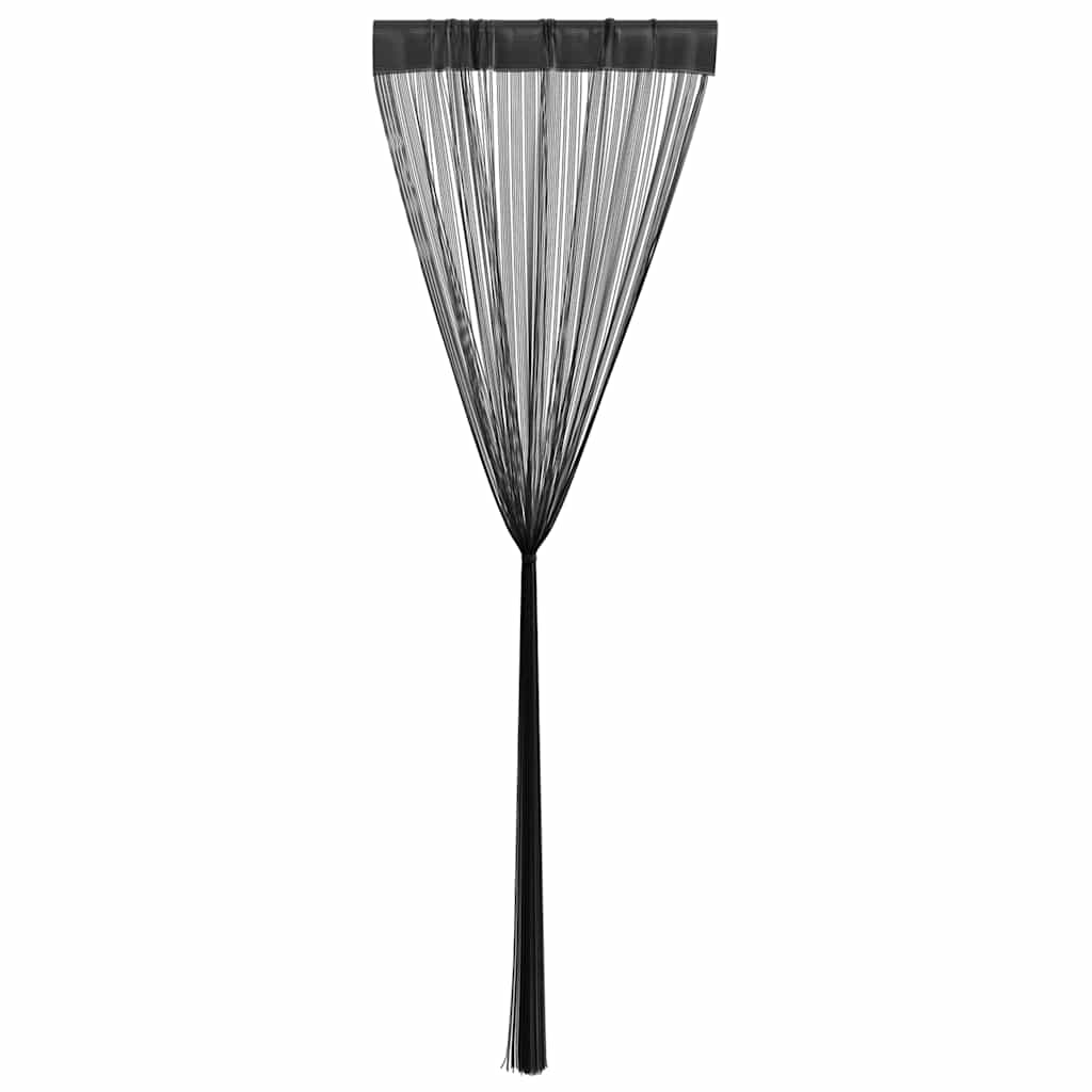 Draadgordijnen 2 st 100x250 cm zwart is nu te koop bij PeponiXL, paradijselijk wonen!