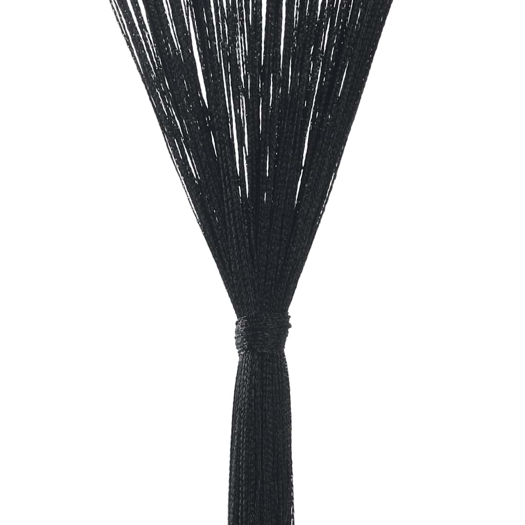 Draadgordijnen 2 st 100x250 cm zwart is nu te koop bij PeponiXL, paradijselijk wonen!