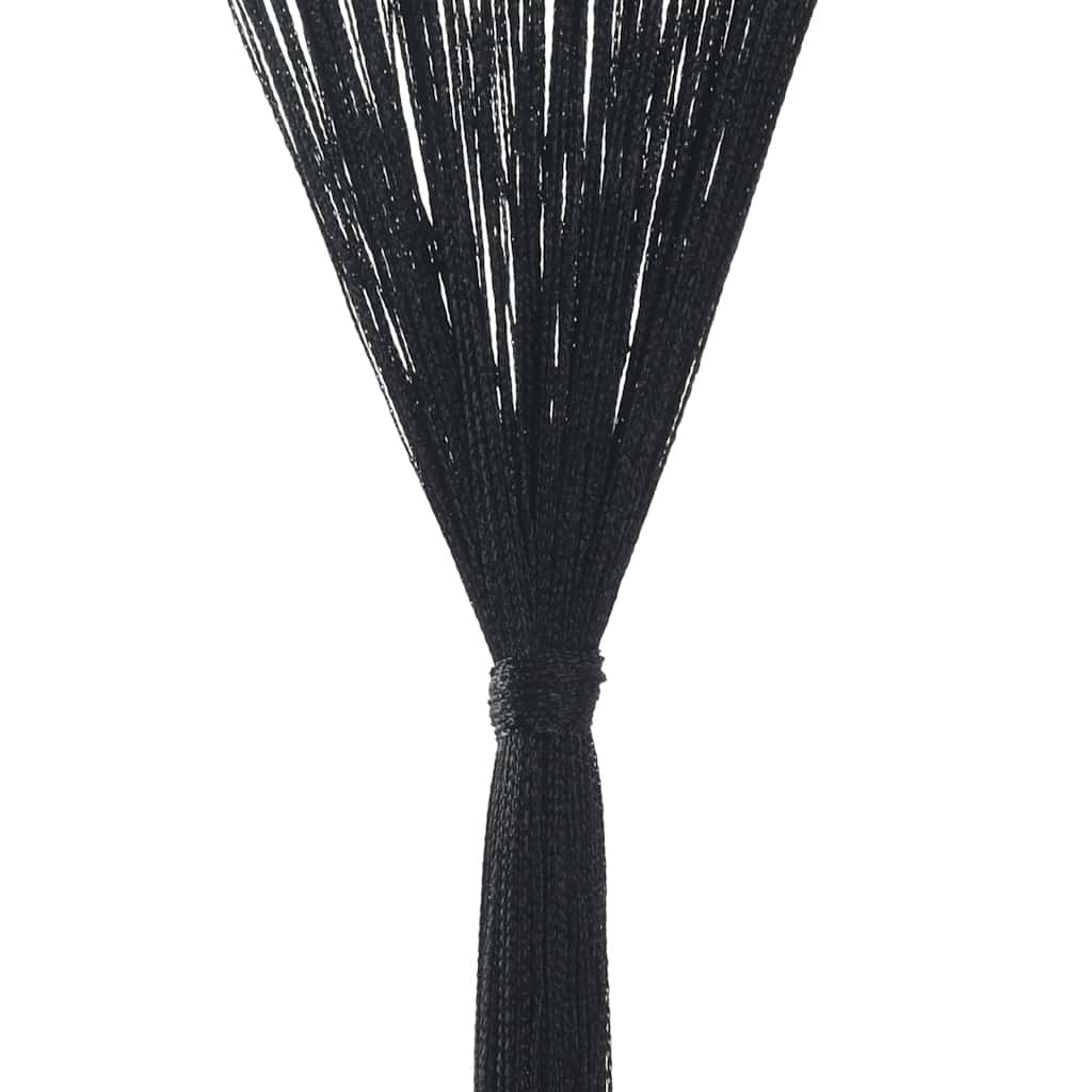 Draadgordijnen 2 st 140x250 cm zwart is nu te koop bij PeponiXL, paradijselijk wonen!