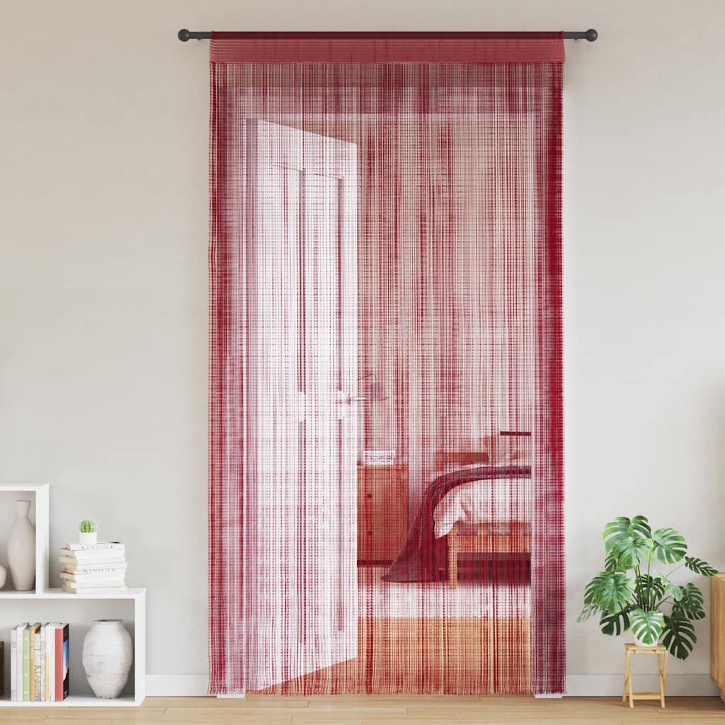 Dradengordijnen 100x250 cm wijnrood 2 st is nu te koop bij PeponiXL, paradijselijk wonen!