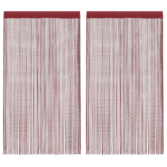 Draadgordijnen 140x250 cm wijnrood 2 st is nu te koop bij PeponiXL, paradijselijk wonen!