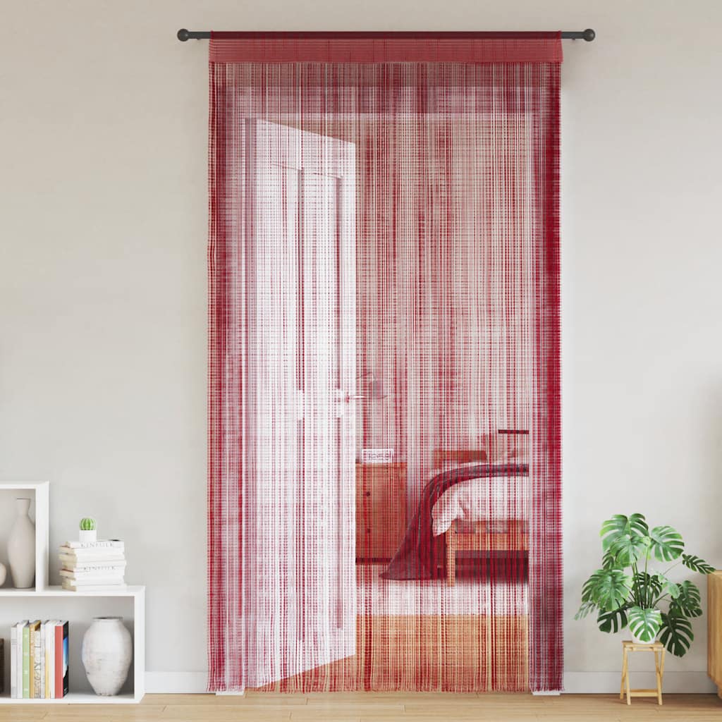 Draadgordijnen 140x250 cm wijnrood 2 st is nu te koop bij PeponiXL, paradijselijk wonen!