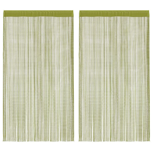 Draadgordijnen 140x250 cm groen 2 st is nu te koop bij PeponiXL, paradijselijk wonen!