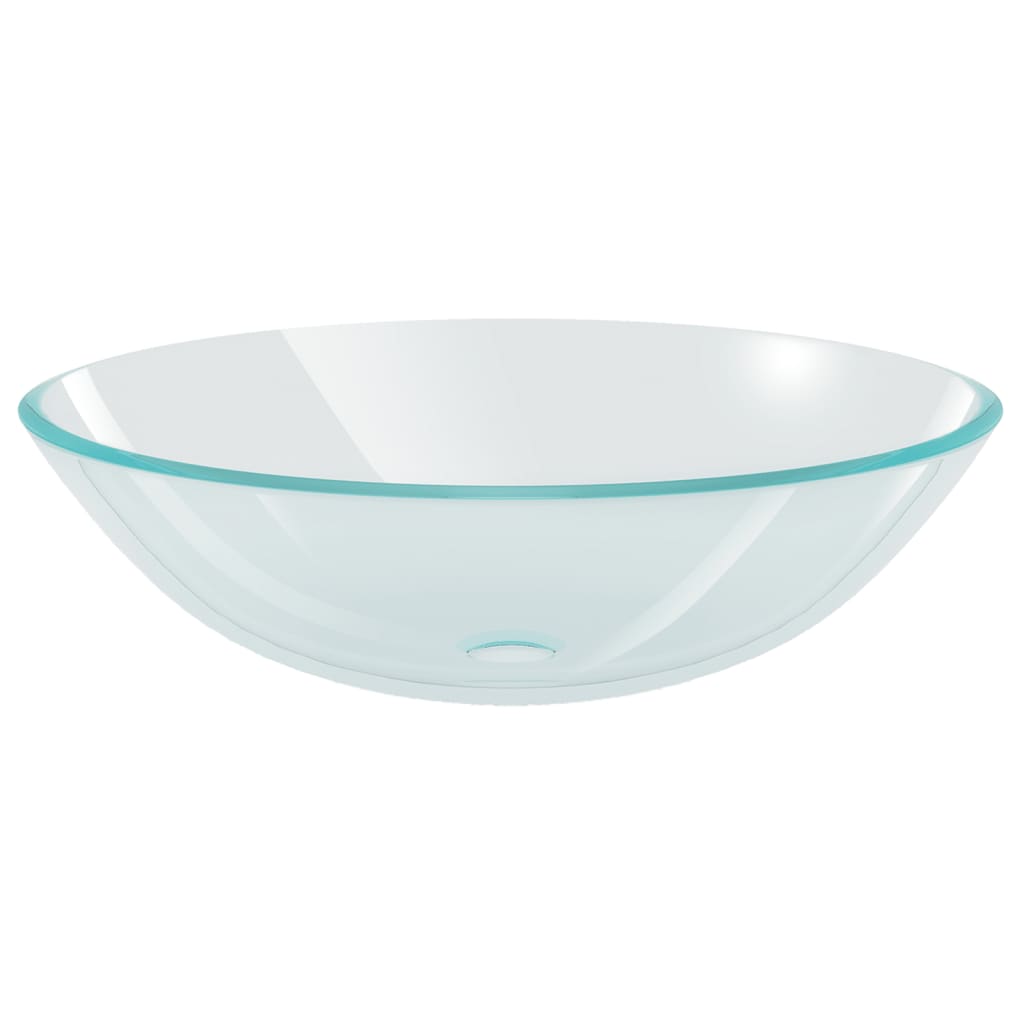 Wasbak gehard glas 42 cm transparant is nu te koop bij PeponiXL, paradijselijk wonen!