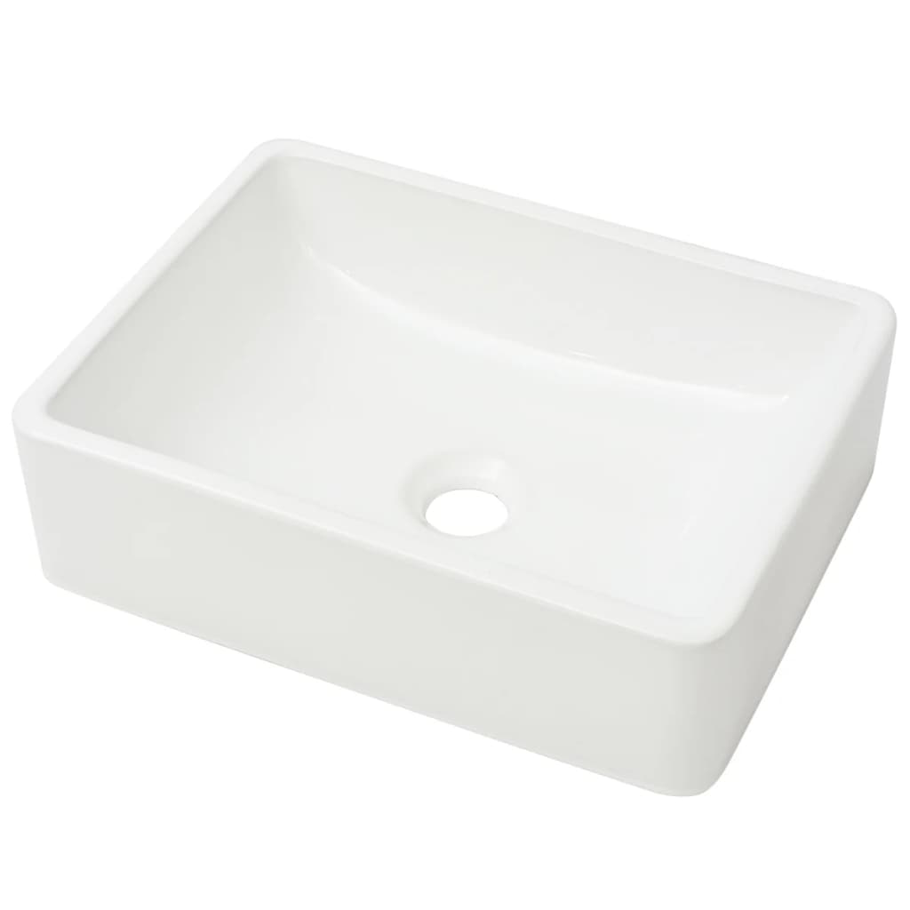 Wastafel wit 41x30x12 cm keramiek is nu te koop bij PeponiXL, paradijselijk wonen!