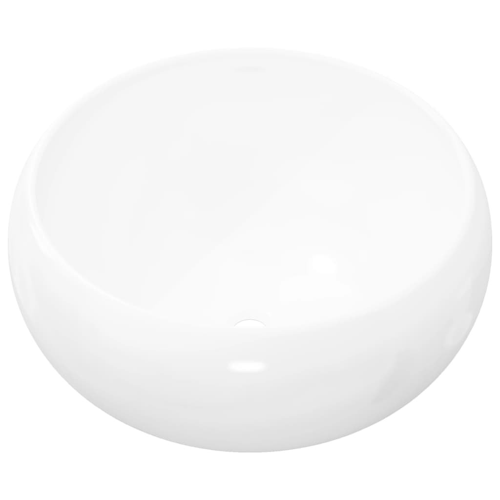Wastafel rond 40x15 cm keramiek wit is nu te koop bij PeponiXL, paradijselijk wonen!