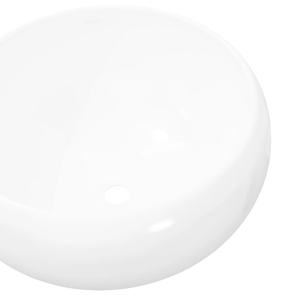 Wastafel rond 40x15 cm keramiek wit is nu te koop bij PeponiXL, paradijselijk wonen!
