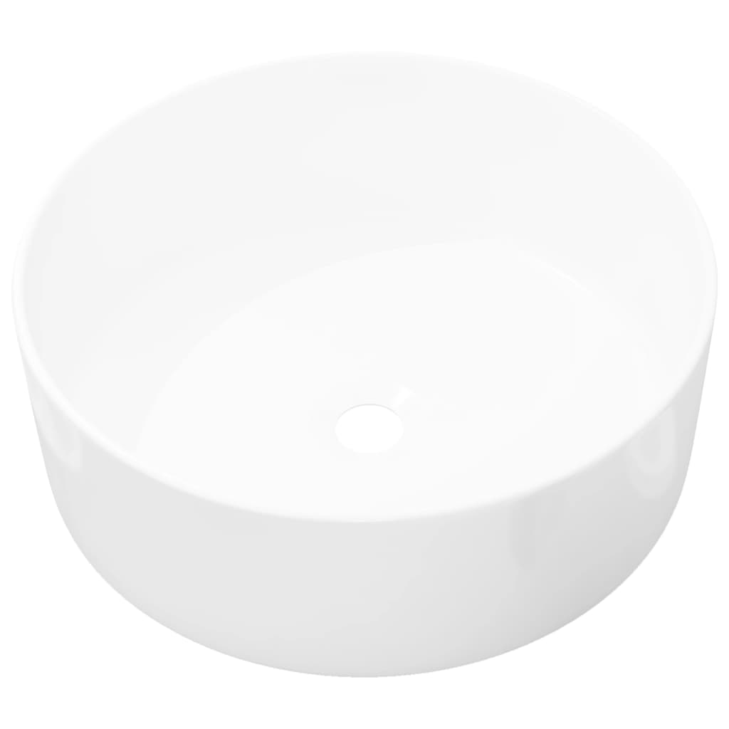 Wastafel rond wit 40x15 cm keramiek is nu te koop bij PeponiXL, paradijselijk wonen!
