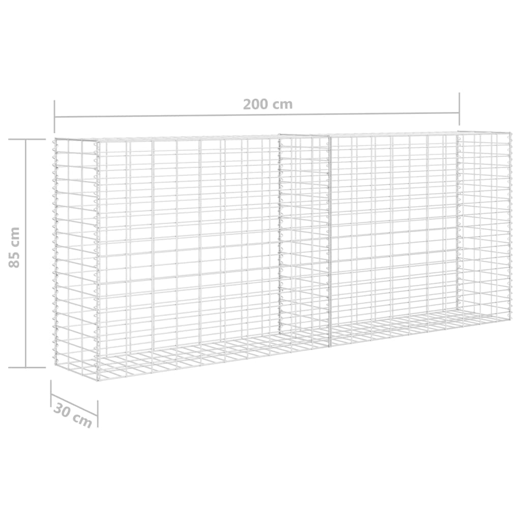 Schanskorf 85x30x200 cm gegalvaniseerd staal is nu te koop bij PeponiXL, paradijselijk wonen!