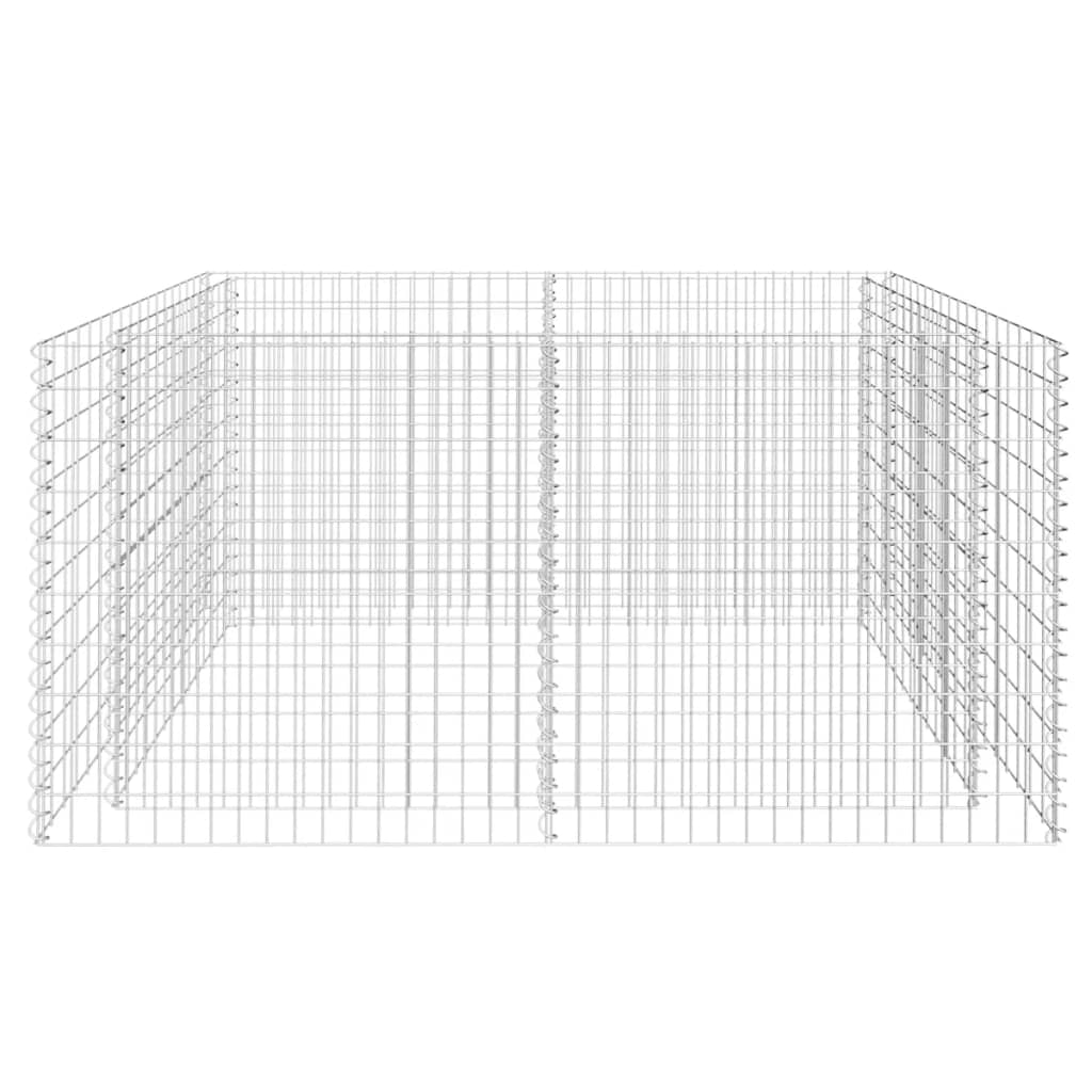 Gabion plantenbak verhoogd 180x90x100 cm staal zilverkleurig is nu te koop bij PeponiXL, paradijselijk wonen!