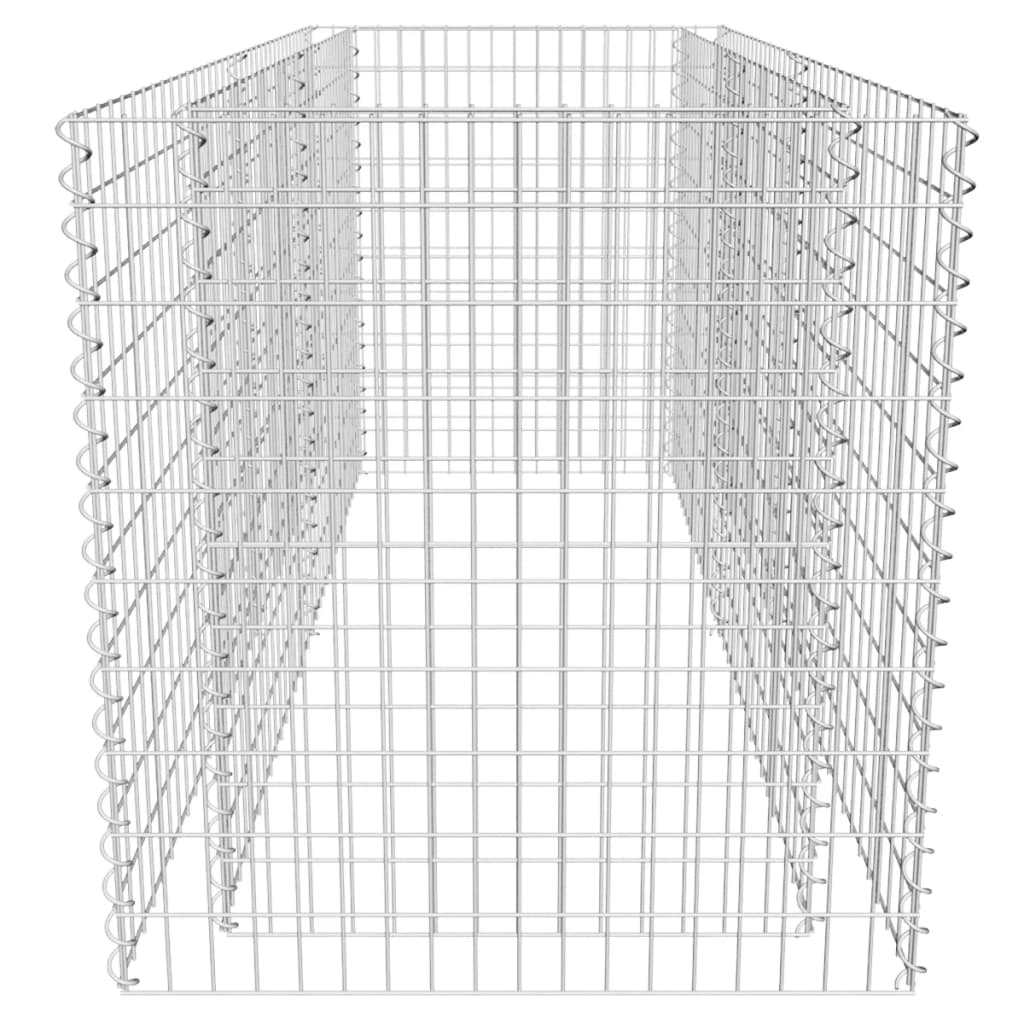 Gabion plantenbak verhoogd 180x90x100 cm staal zilverkleurig is nu te koop bij PeponiXL, paradijselijk wonen!