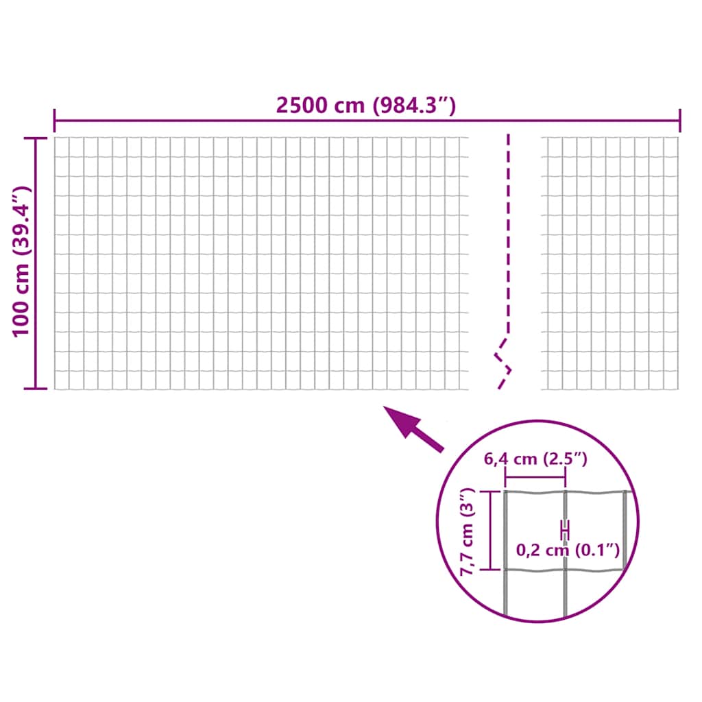 Euro hek 25x1 m staal grijs is nu te koop bij PeponiXL, paradijselijk wonen!
