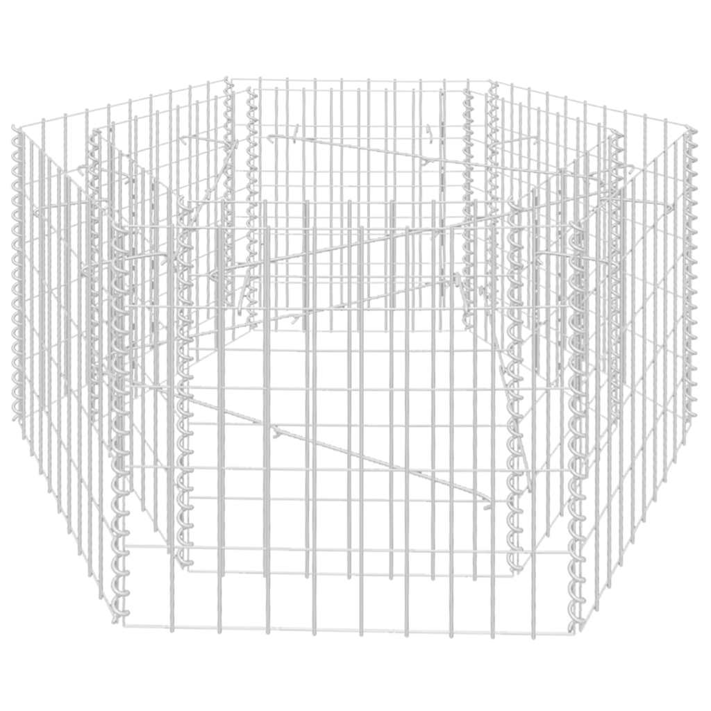 Gabion plantenbak verhoogd zeshoekig 100x90x50 cm is nu te koop bij PeponiXL, paradijselijk wonen!