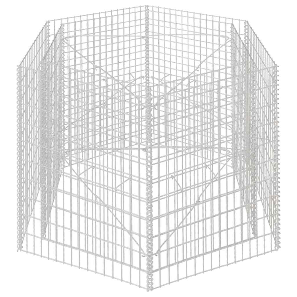 Gabion plantenbak verhoogd zeshoekig 160x140x100 cm is nu te koop bij PeponiXL, paradijselijk wonen!