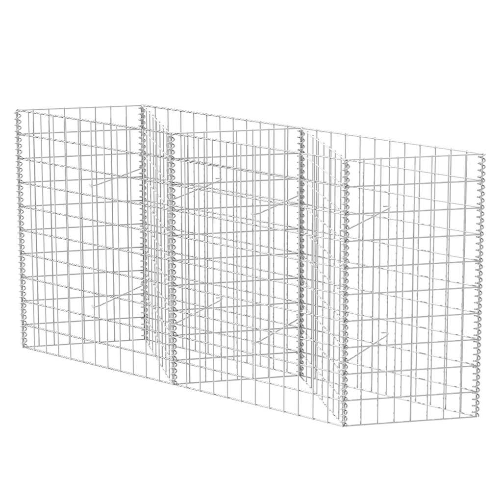 Gabion mand 120x30x100 cm gegalvaniseerd staal is nu te koop bij PeponiXL, paradijselijk wonen!