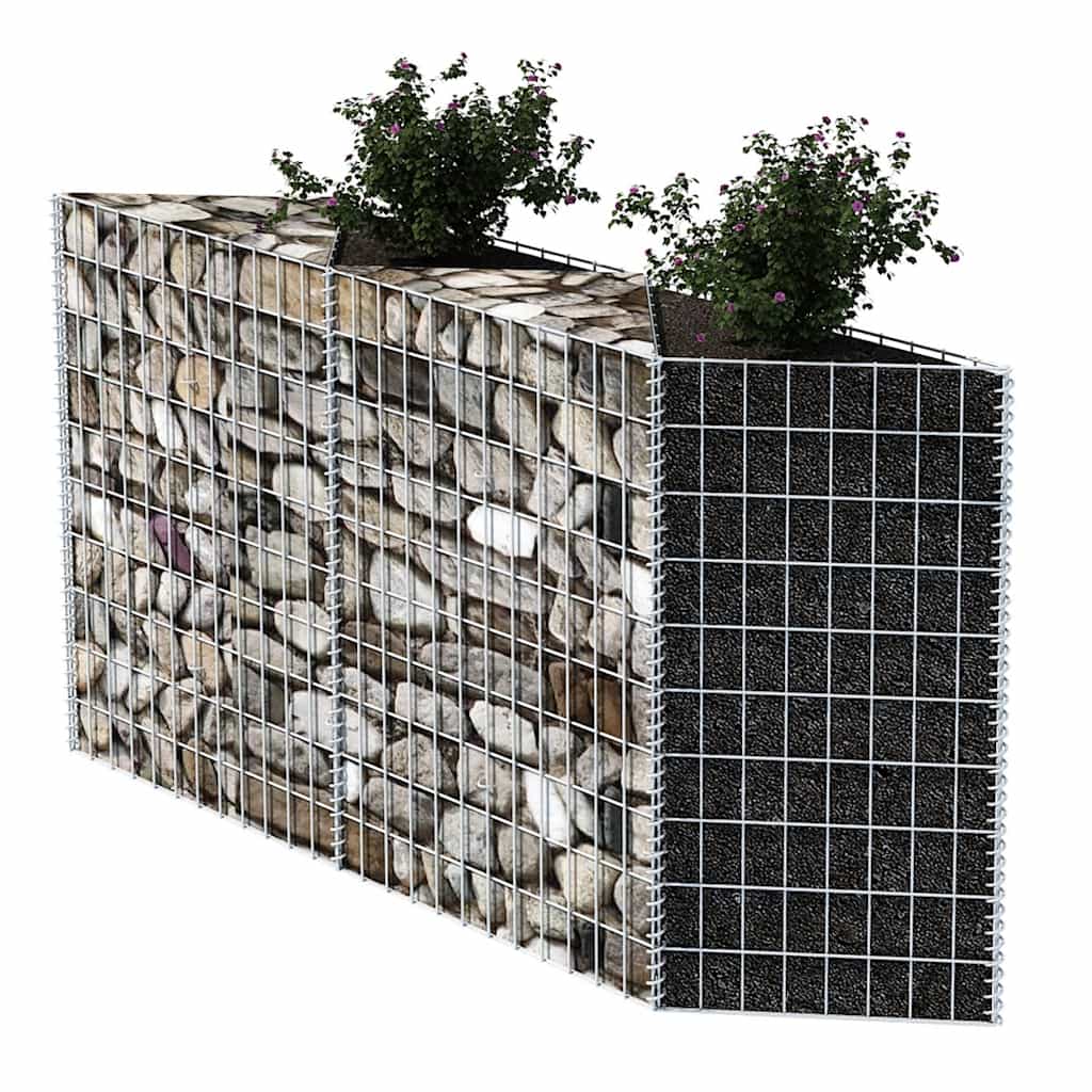 Gabion mand 120x30x100 cm gegalvaniseerd staal is nu te koop bij PeponiXL, paradijselijk wonen!