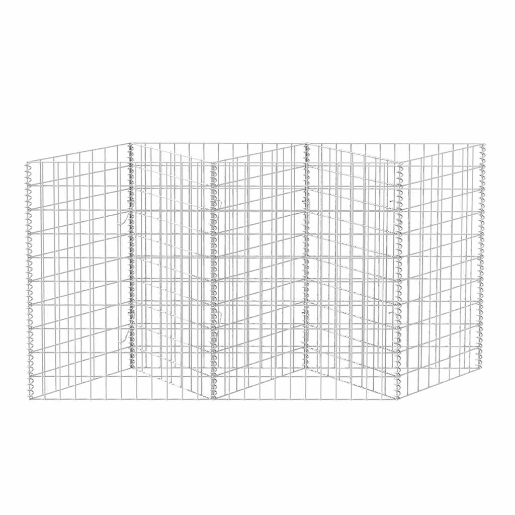 Gabion mand 120x30x100 cm gegalvaniseerd staal is nu te koop bij PeponiXL, paradijselijk wonen!