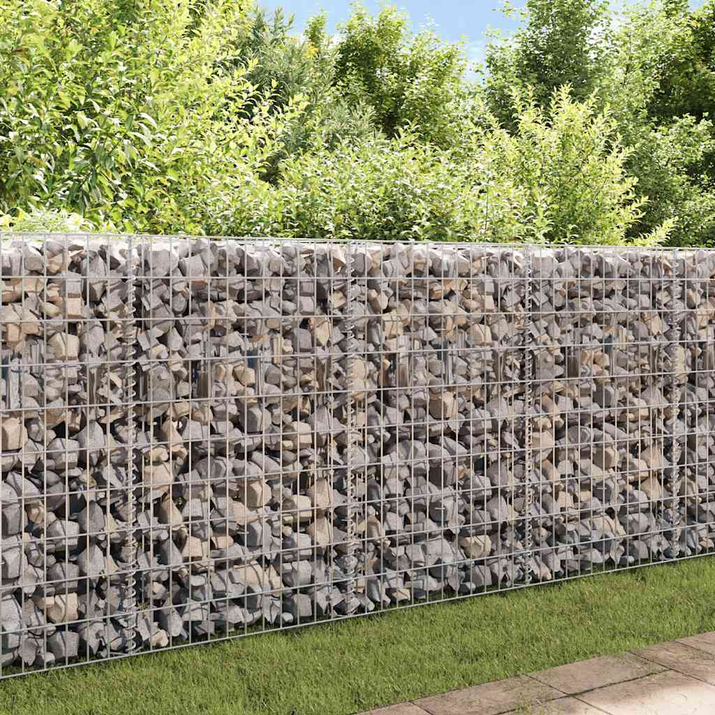 Gabion mand 120x30x100 cm gegalvaniseerd staal is nu te koop bij PeponiXL, paradijselijk wonen!