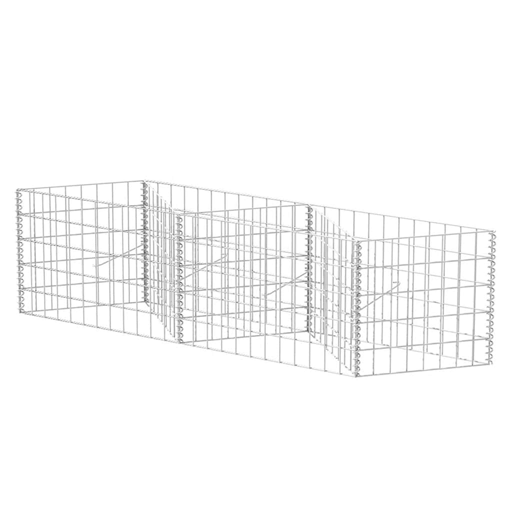 Gabion mand 120x30x50 cm gegalvaniseerd staal is nu te koop bij PeponiXL, paradijselijk wonen!