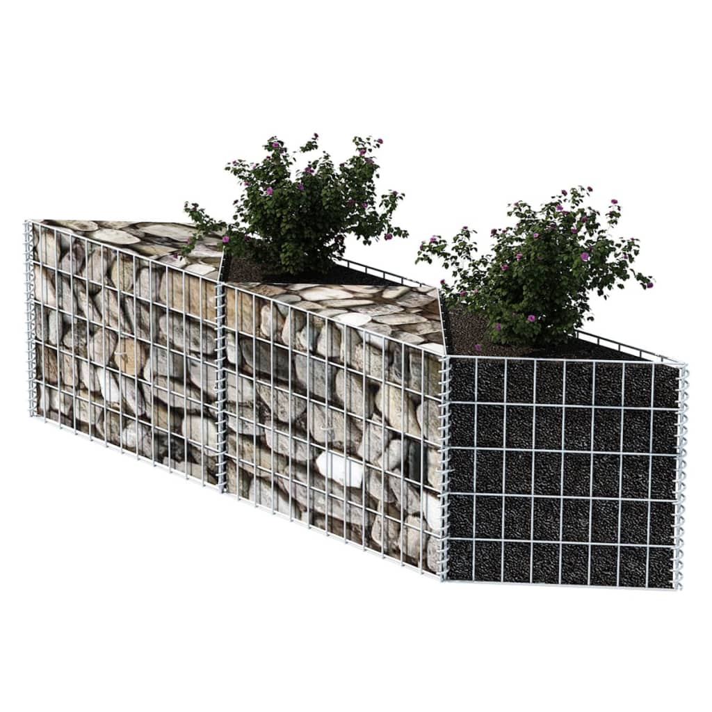 Gabion mand 120x30x50 cm gegalvaniseerd staal is nu te koop bij PeponiXL, paradijselijk wonen!