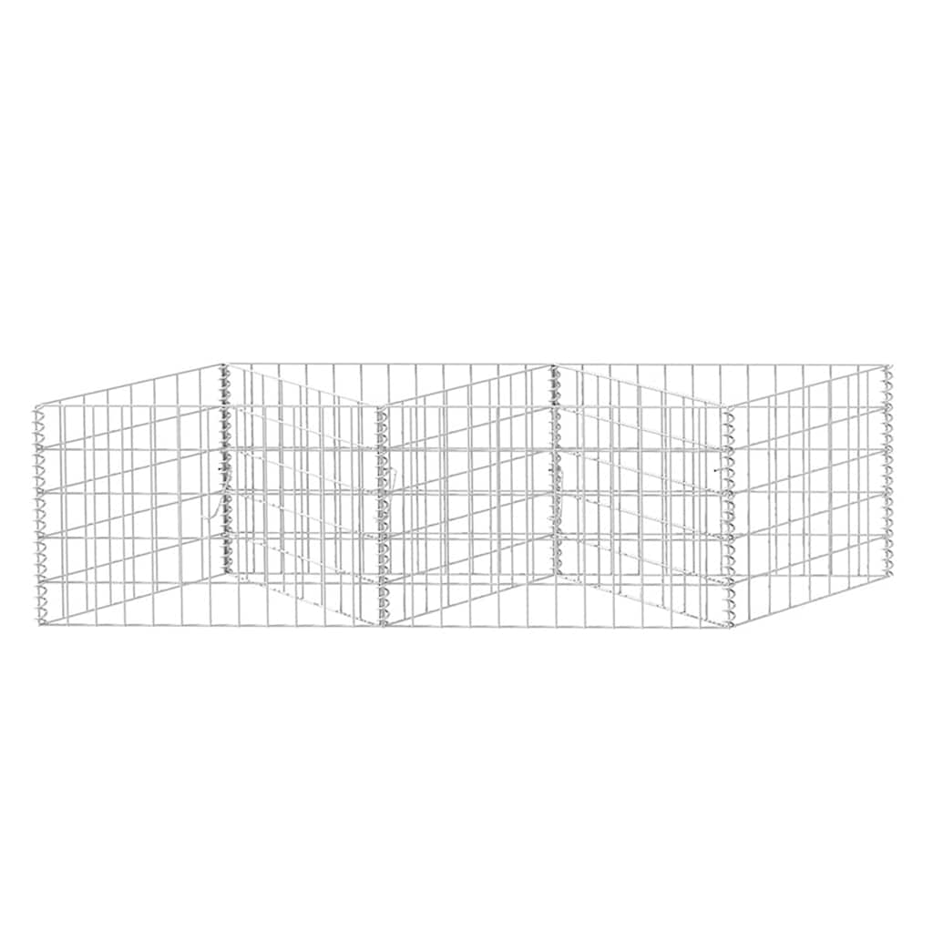 Gabion mand 120x30x50 cm gegalvaniseerd staal is nu te koop bij PeponiXL, paradijselijk wonen!