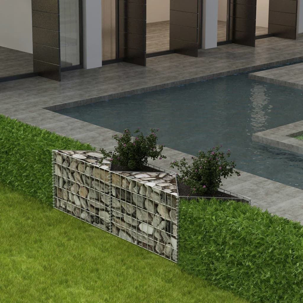 Gabion mand 120x30x50 cm gegalvaniseerd staal is nu te koop bij PeponiXL, paradijselijk wonen!