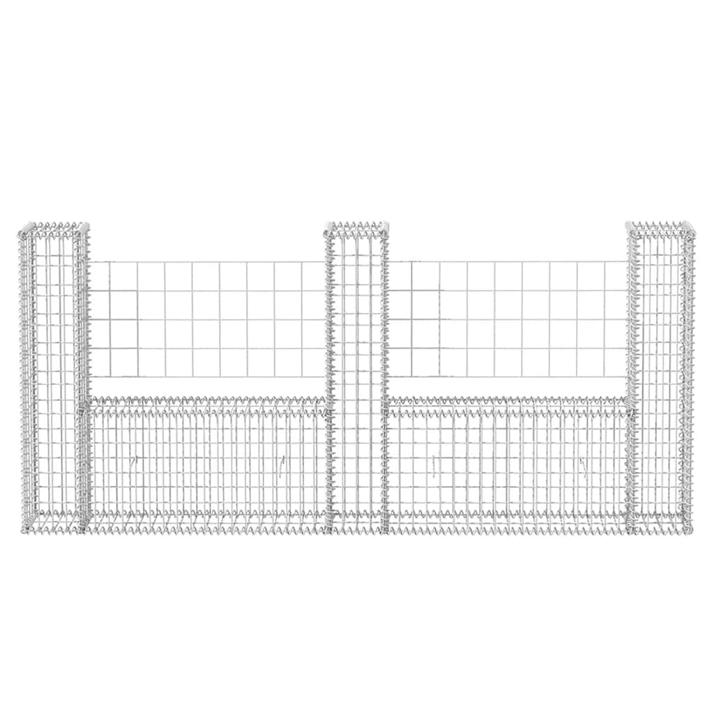 Gabion mand U-vormig 240x20x100 cm staal is nu te koop bij PeponiXL, paradijselijk wonen!