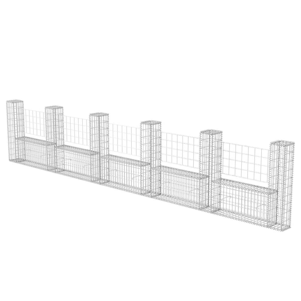 Gabion mand U-vormig 570x20x100 cm staal is nu te koop bij PeponiXL, paradijselijk wonen!