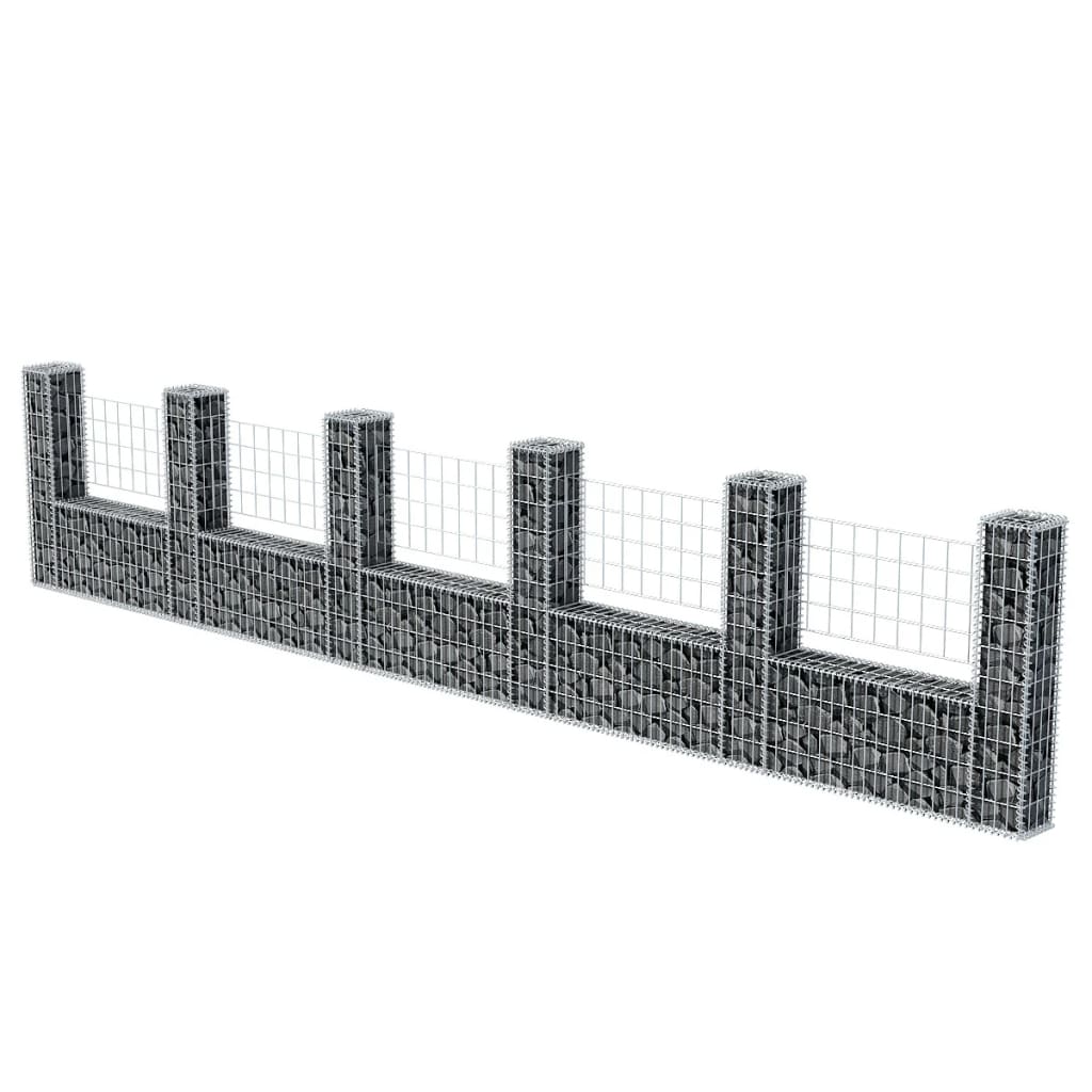 Gabion mand U-vormig 570x20x100 cm staal is nu te koop bij PeponiXL, paradijselijk wonen!