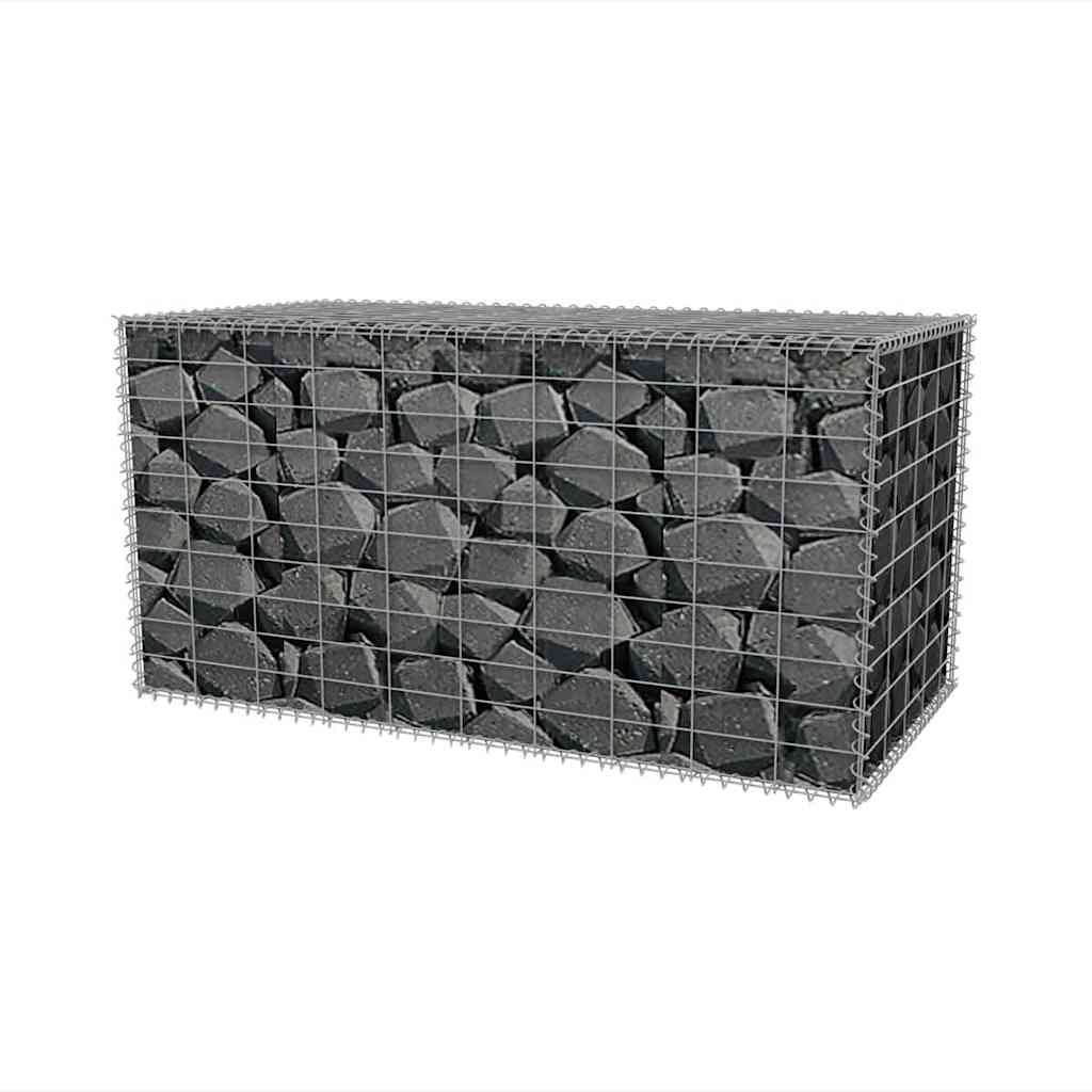Gabion mand 100x50x50 cm gegalvaniseerd staal is nu te koop bij PeponiXL, paradijselijk wonen!