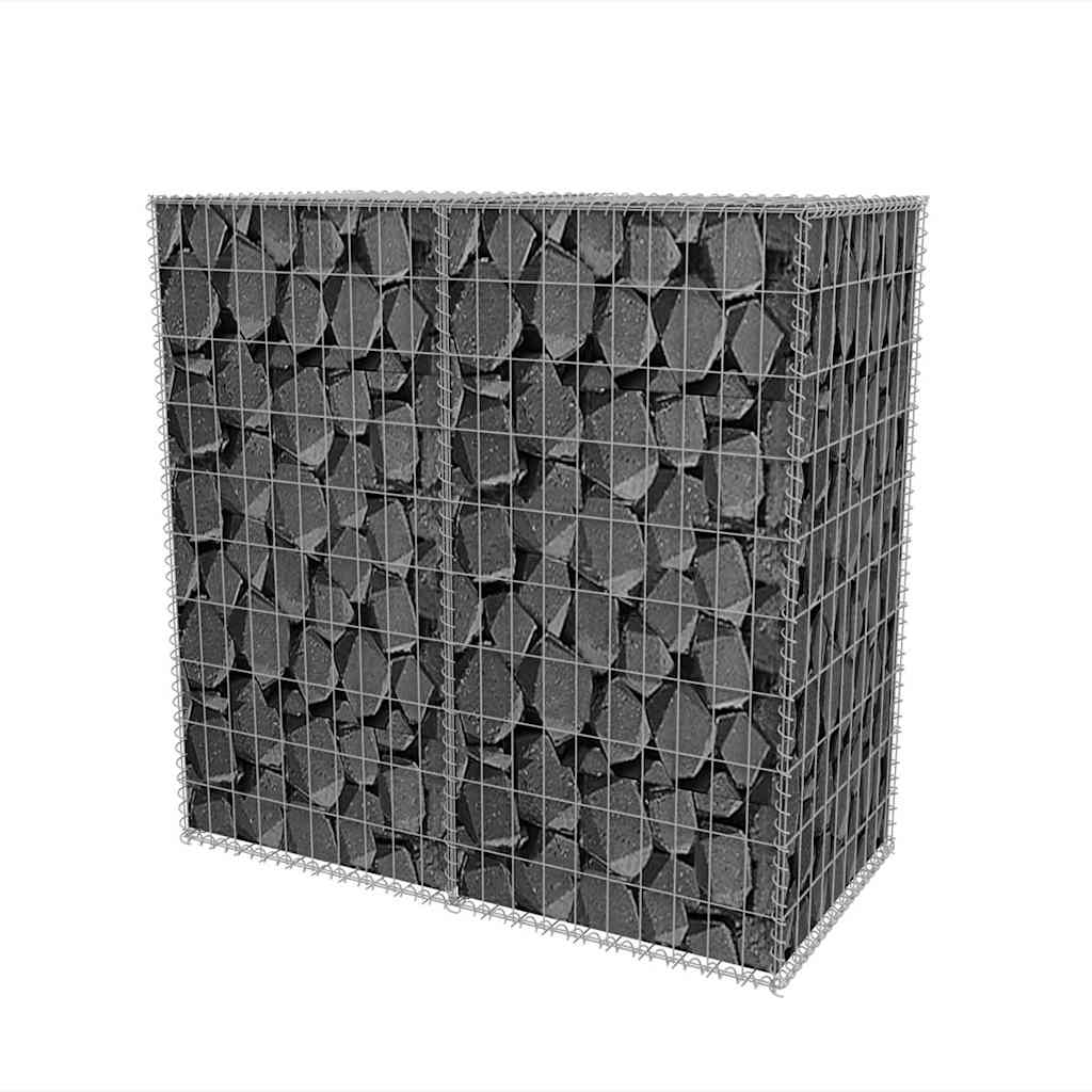 Gabion mand 100x50x100 cm gegalvaniseerd staal is nu te koop bij PeponiXL, paradijselijk wonen!