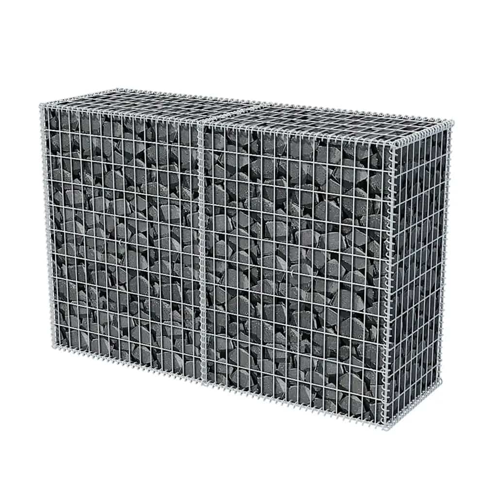 Gabion mand 150x50x100 cm gegalvaniseerd staal is nu te koop bij PeponiXL, paradijselijk wonen!