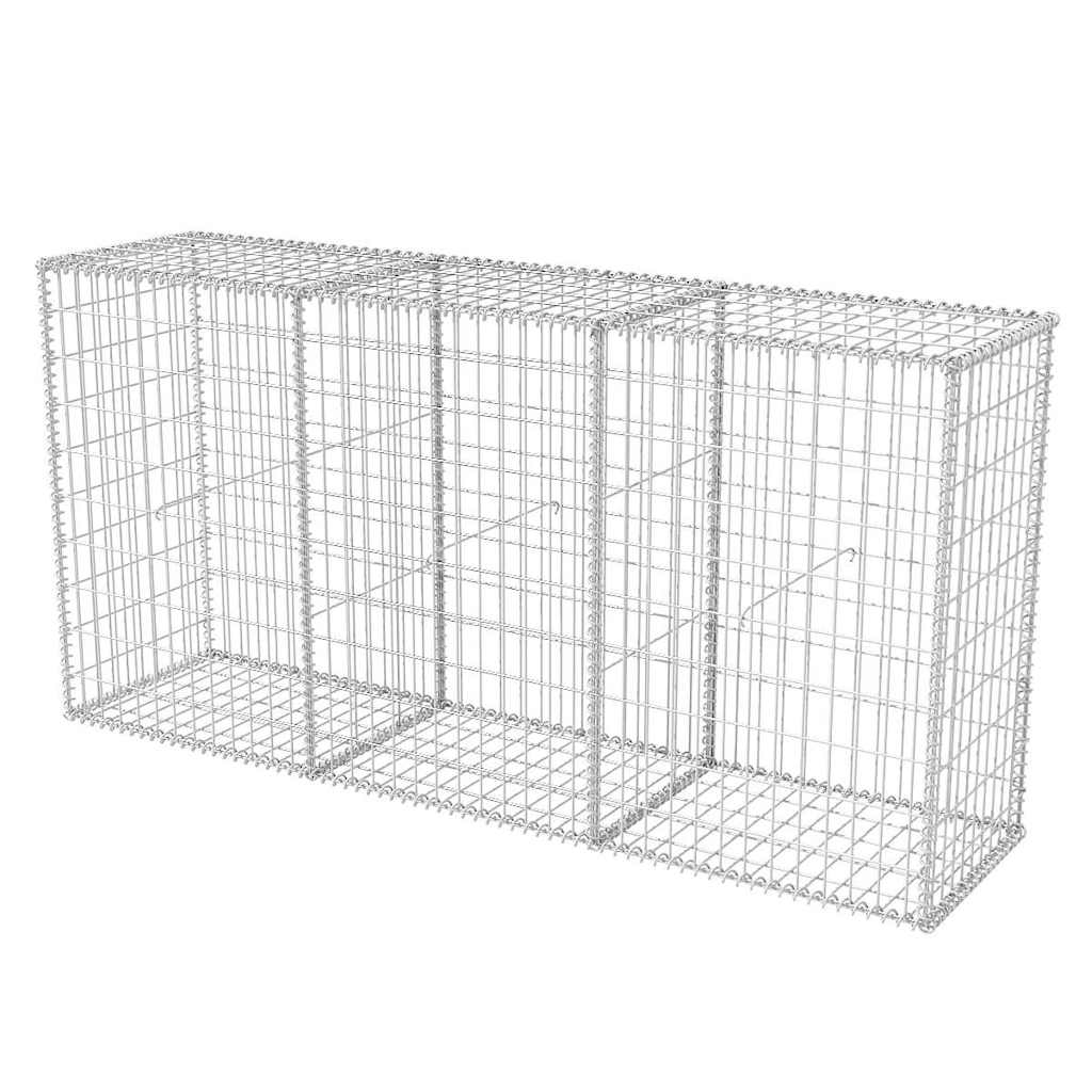 Gabion mand 200x50x100 cm gegalvaniseerd staal is nu te koop bij PeponiXL, paradijselijk wonen!