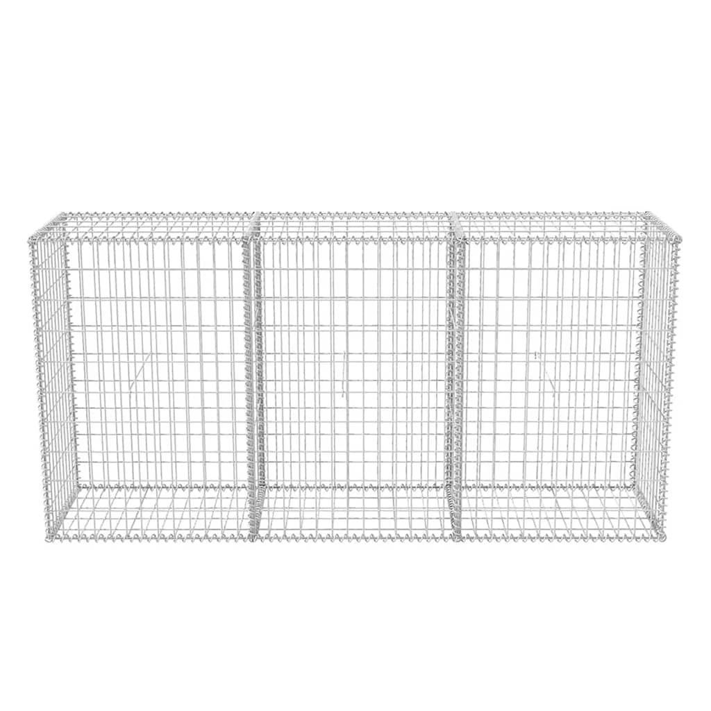 Gabion mand 200x50x100 cm gegalvaniseerd staal is nu te koop bij PeponiXL, paradijselijk wonen!