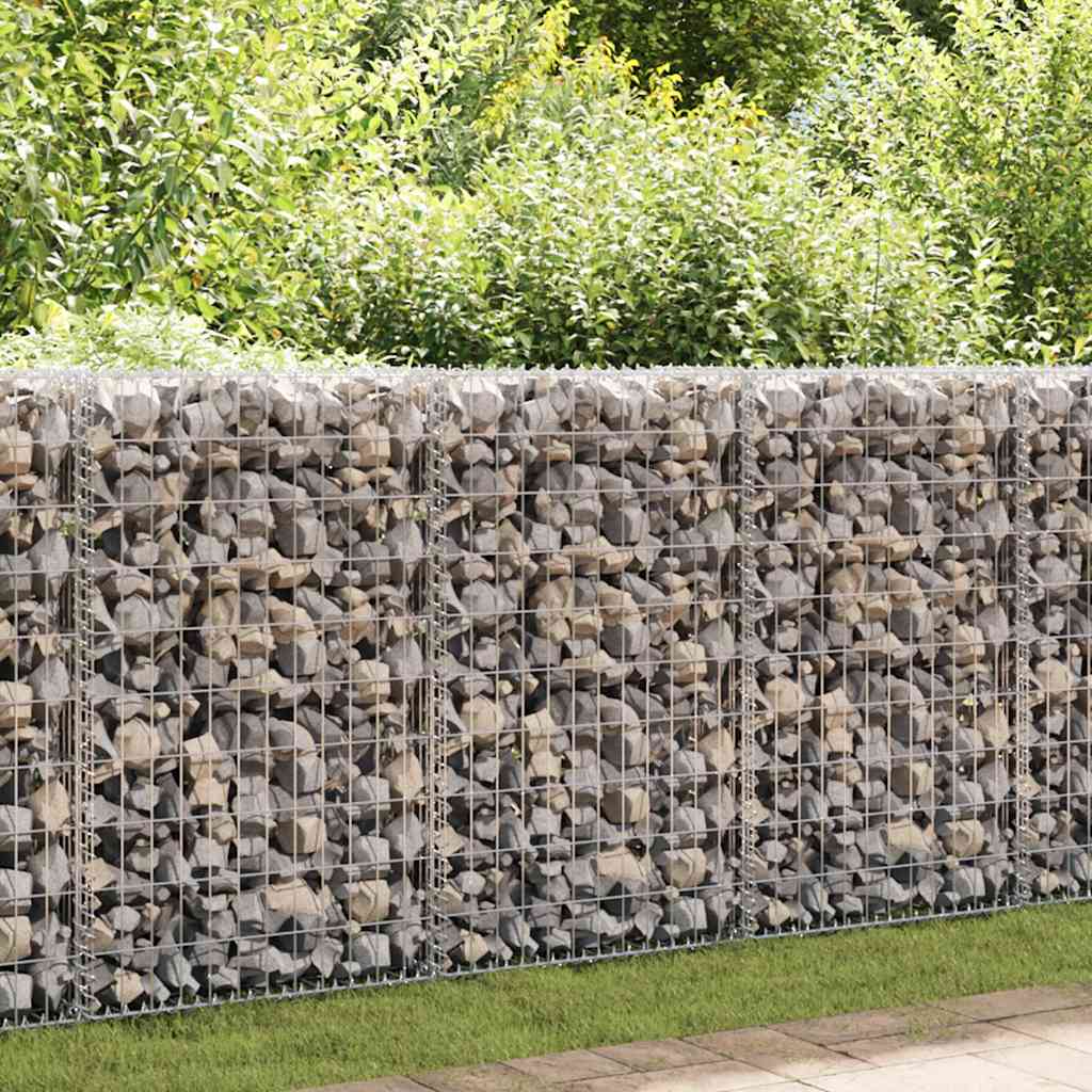 Gabion mand 200x50x100 cm gegalvaniseerd staal is nu te koop bij PeponiXL, paradijselijk wonen!