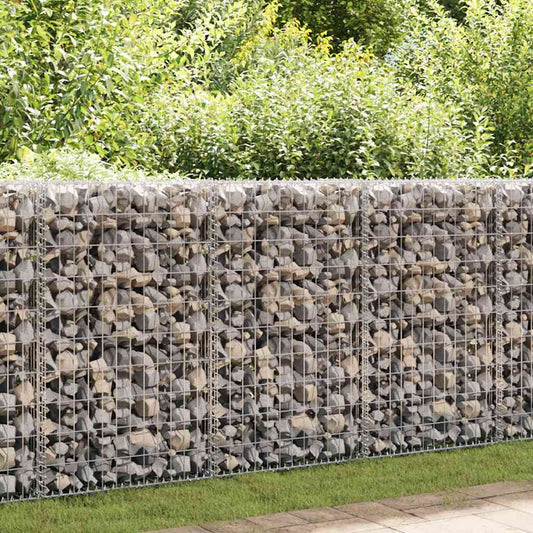 Gabion mand 200x50x100 cm gegalvaniseerd staal is nu te koop bij PeponiXL, paradijselijk wonen!