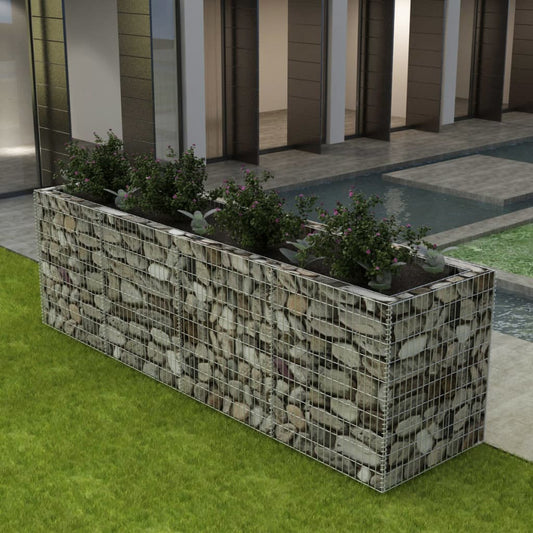 Gabion plantenbak verhoogd 360x90x100 cm staal is nu te koop bij PeponiXL, paradijselijk wonen!
