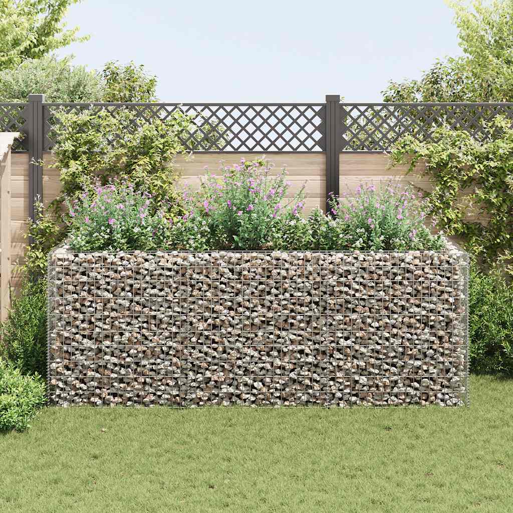 Gabion plantenbak verhoogd 270x90x100 cm staal is nu te koop bij PeponiXL, paradijselijk wonen!
