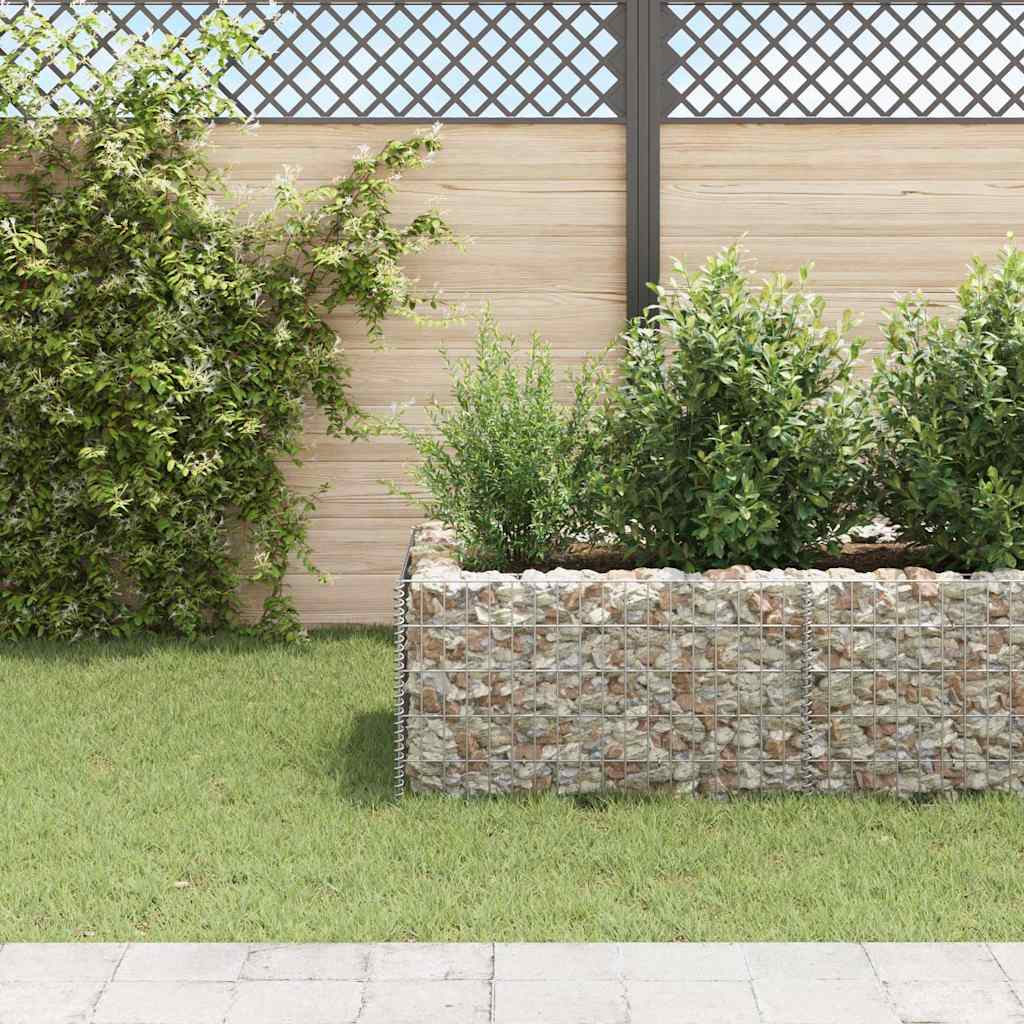 Gabion plantenbak verhoogd 360x90x50 cm staal is nu te koop bij PeponiXL, paradijselijk wonen!