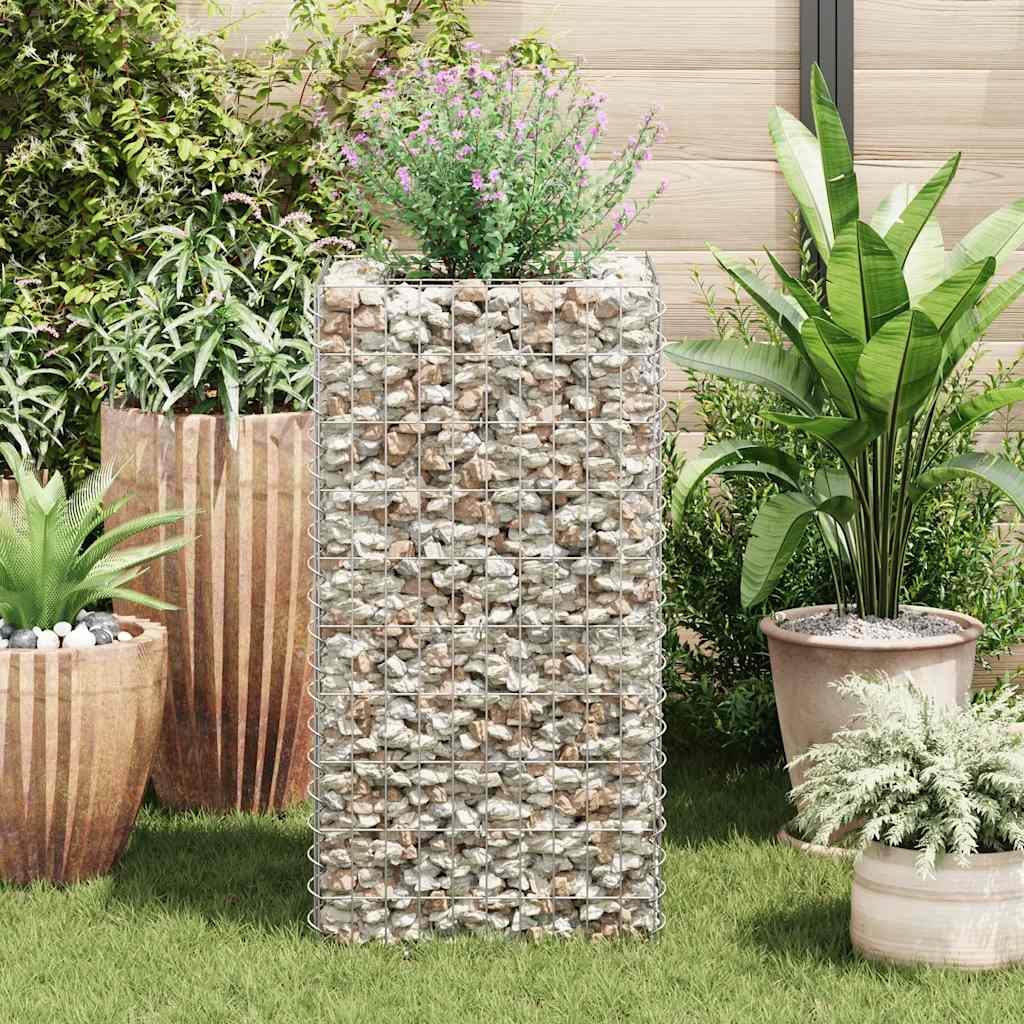 Gabion plantenbak verhoogd 50x50x100 cm staal is nu te koop bij PeponiXL, paradijselijk wonen!