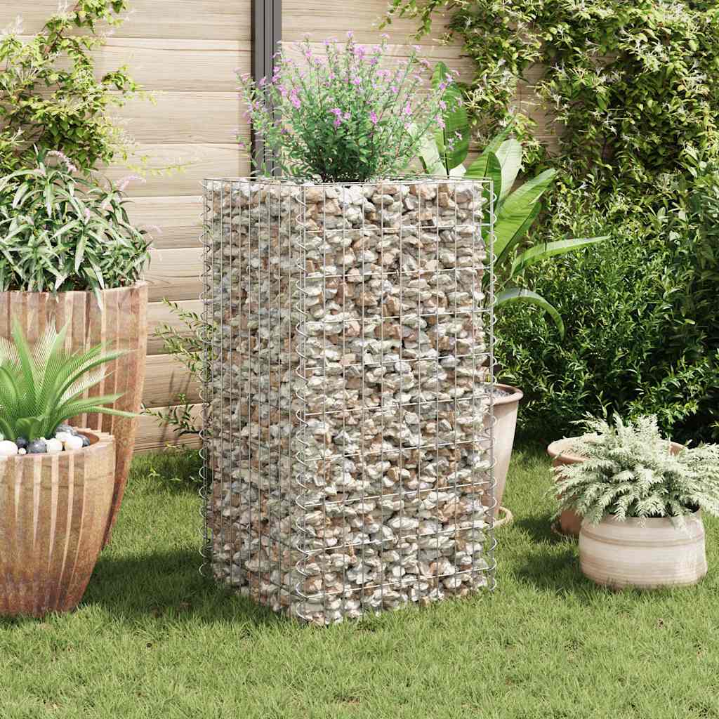 Gabion plantenbak verhoogd 50x50x100 cm staal is nu te koop bij PeponiXL, paradijselijk wonen!