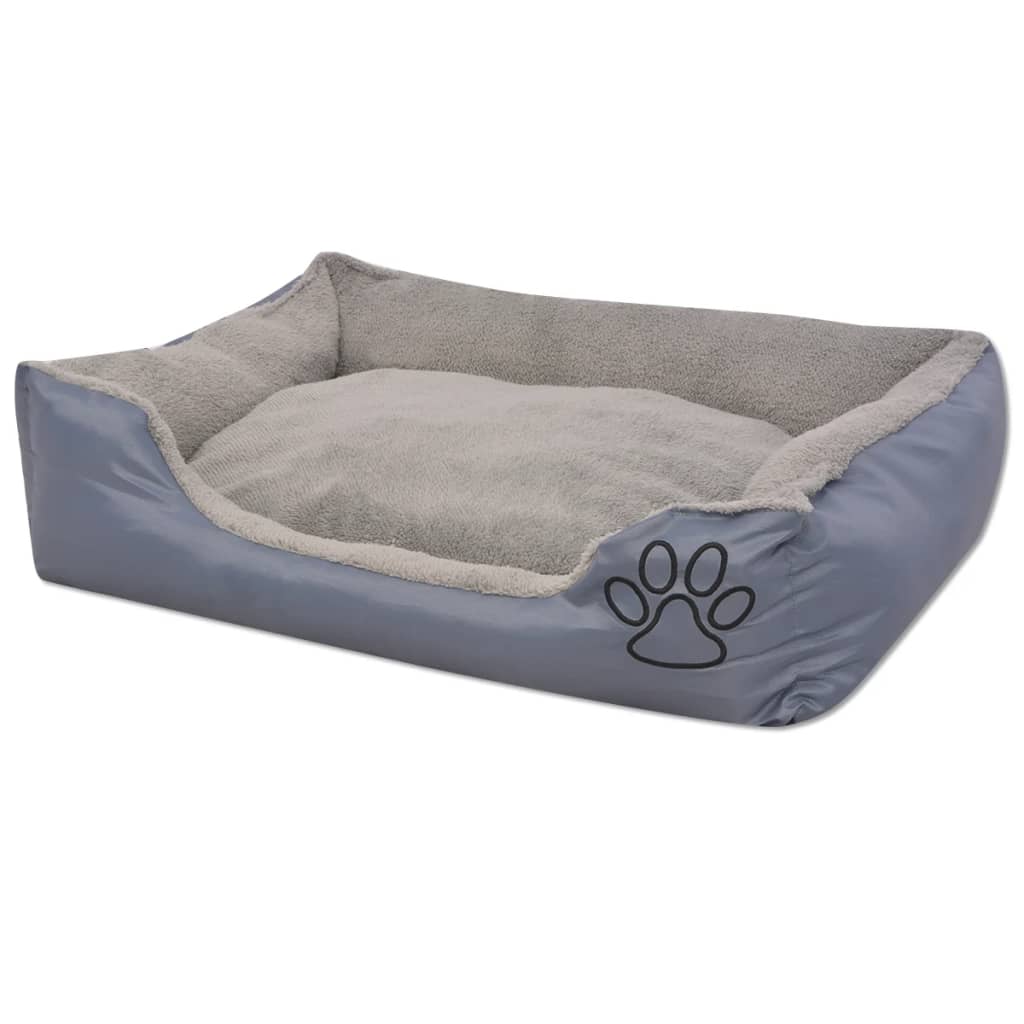 Hondenbed met gewatteerd kussen maat M grijs is nu te koop bij PeponiXL, paradijselijk wonen!